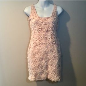 Pink floral dress by Easel. Size medium